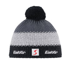 Polar Bear Winter Hat Star SP with Pom Pom grey/black Kids
